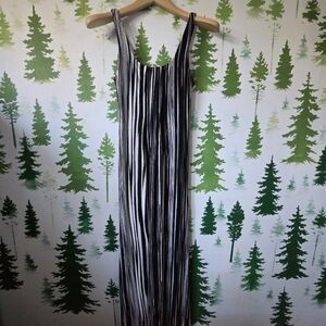 Black and White Striped Maxi Dress